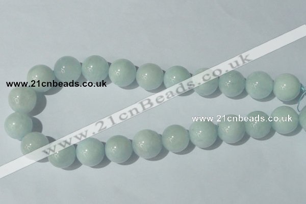 CAQ207 15.5 inches 18mm round natural aquamarine beads wholesale