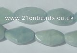 CAQ213 15.5 inches 14*22mm twisted natural aquamarine beads