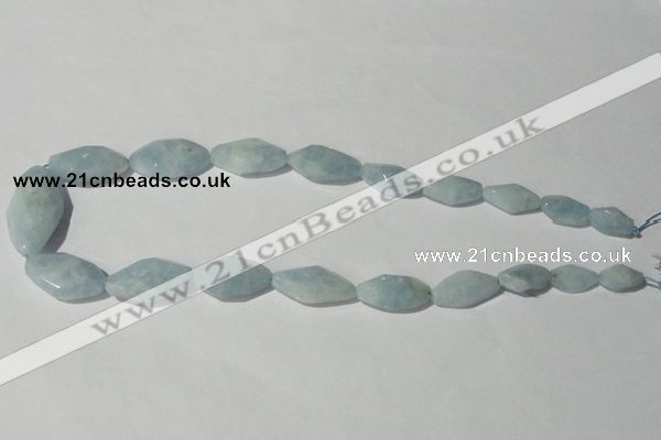 CAQ214 15.5 inches multi-size twisted natural aquamarine beads