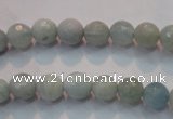 CAQ221 15 inches 5mm faceted round aquamarine beads wholesale