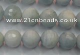 CAQ225 15 inches 12mm faceted round aquamarine beads wholesale