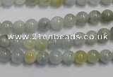 CAQ251 15.5 inches 6mm round aquamarine beads wholesale