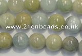 CAQ254 15.5 inches 12mm round aquamarine beads wholesale