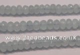CAQ305 15.5 inches 4*7mm faceted rondelle natural aquamarine beads