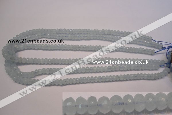 CAQ305 15.5 inches 4*7mm faceted rondelle natural aquamarine beads