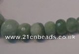 CAQ310 15.5 inches 6*8mm – 15*20mm faceted rondelle aquamarine beads