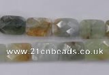 CAQ402 15.5 inches 10*14mm faceted rectangle natural aquamarine beads