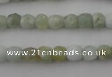 CAQ410 15.5 inches 7*8mm faceted nuggets natural aquamarine beads