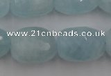 CAQ416 15.5 inches 18*25mm faceted nuggets natural aquamarine beads