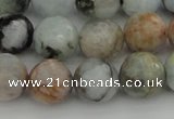 CAQ423 15.5 inches 12mm faceted round natural aquamarine beads