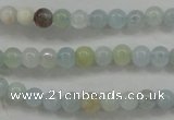 CAQ451 15.5 inches 4mm round aquamarine beads wholesale