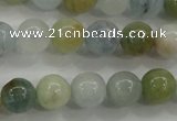 CAQ453 15.5 inches 8mm round aquamarine beads wholesale