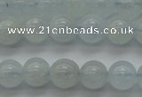 CAQ501 15.5 inches 6mm round natural aquamarine beads