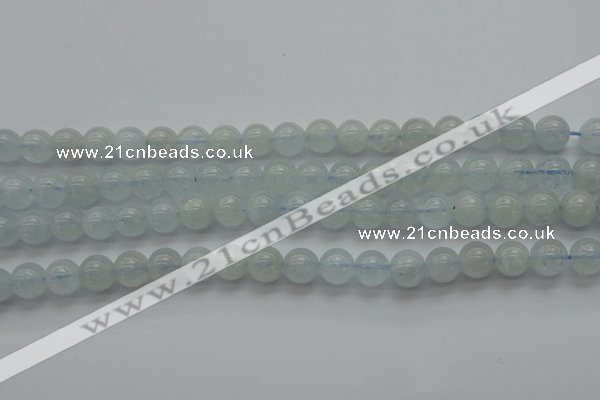 CAQ501 15.5 inches 6mm round natural aquamarine beads