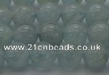 CAQ502 15.5 inches 8mm round natural aquamarine beads