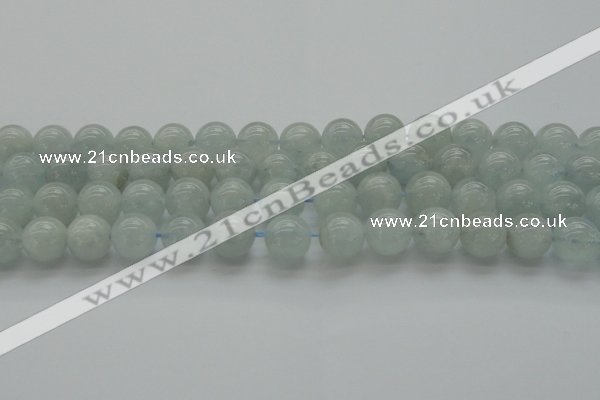 CAQ503 15.5 inches 10mm round natural aquamarine beads