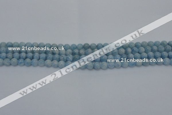 CAQ508 15.5 inches 4mm round A+ grade natural aquamarine beads