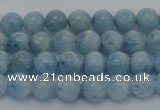 CAQ509 15.5 inches 6mm round A+ grade natural aquamarine beads
