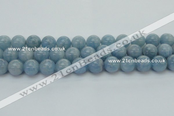 CAQ522 15.5 inches 12mm round AA grade natural aquamarine beads