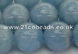 CAQ523 15.5 inches 14mm round AA grade natural aquamarine beads