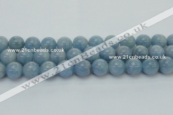 CAQ523 15.5 inches 14mm round AA grade natural aquamarine beads