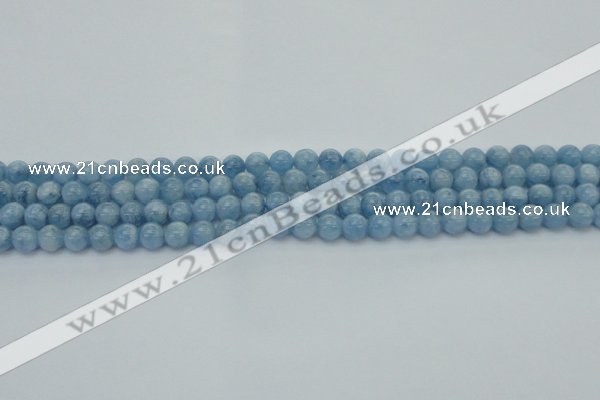 CAQ525 15.5 inches 4mm round AA+ grade natural aquamarine beads