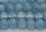 CAQ527 15.5 inches 6mm round AA+ grade natural aquamarine beads