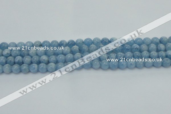 CAQ527 15.5 inches 6mm round AA+ grade natural aquamarine beads