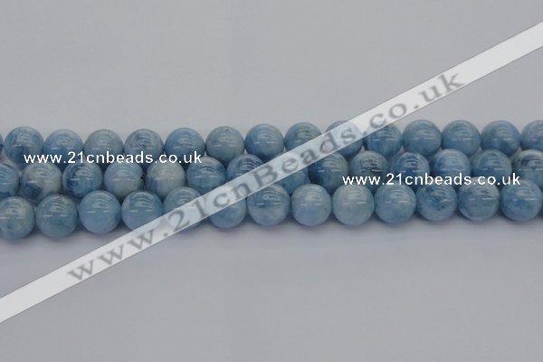 CAQ531 15.5 inches 12mm round AA+ grade natural aquamarine beads