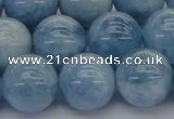 CAQ532 15.5 inches 14mm round AA+ grade natural aquamarine beads