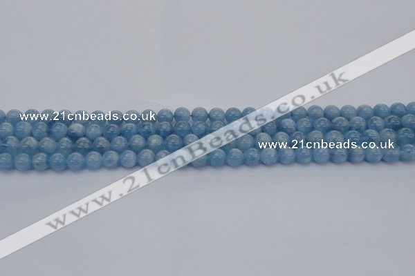 CAQ535 15.5 inches 4mm round AAA grade natural aquamarine beads