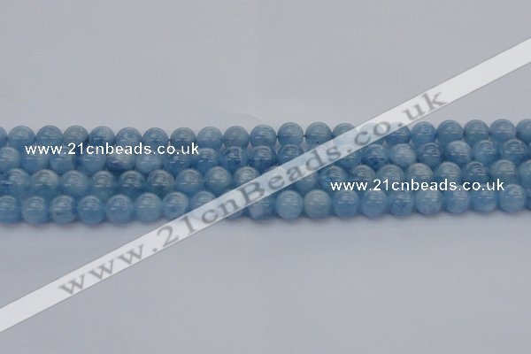 CAQ537 15.5 inches 8mm round AAA grade natural aquamarine beads