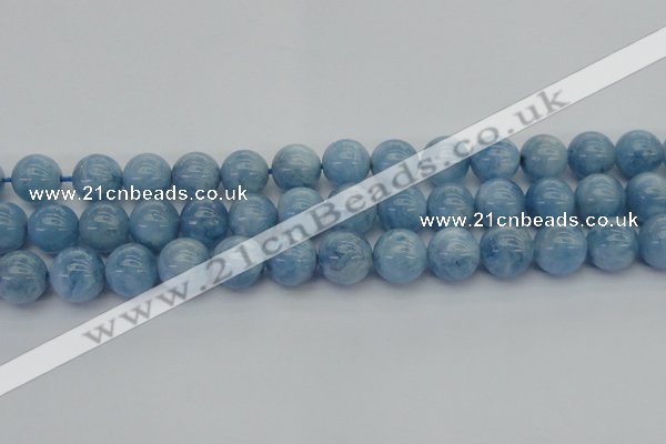 CAQ540 15.5 inches 14mm round AAA grade natural aquamarine beads