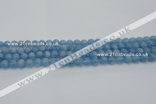 CAQ544 15.5 inches 6mm round AAAA grade natural aquamarine beads