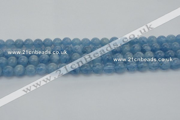 CAQ545 15.5 inches 8mm round AAAA grade natural aquamarine beads