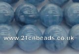 CAQ548 15.5 inches 14mm round AAAA grade natural aquamarine beads