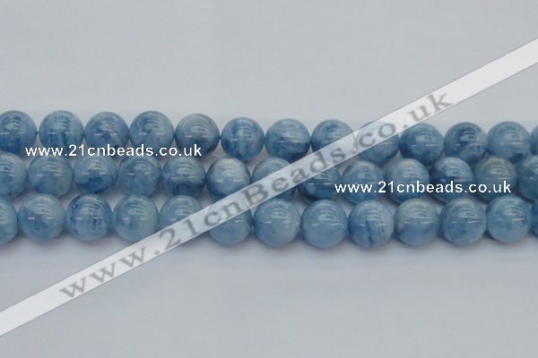 CAQ548 15.5 inches 14mm round AAAA grade natural aquamarine beads