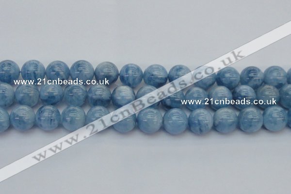 CAQ548 15.5 inches 14mm round AAAA grade natural aquamarine beads