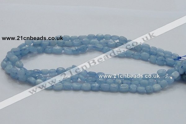 CAQ55 15.5 inches 8*9mm nugget natural aquamarine gemstone beads