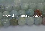 CAQ552 15.5 inches 6mm faceted round natural aquamarine beads