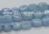 CAQ56 15.5 inches 9*12mm nugget natural aquamarine gemstone beads