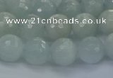 CAQ561 15.5 inches 8mm faceted round natural aquamarine beads