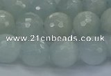 CAQ562 15.5 inches 10mm faceted round natural aquamarine beads