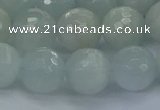 CAQ563 15.5 inches 12mm faceted round natural aquamarine beads