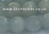 CAQ564 15.5 inches 14mm faceted round natural aquamarine beads