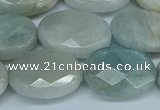 CAQ583 15.5 inches 15*20mm faceted oval aquamarine beads