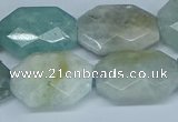 CAQ591 15.5 inches 18*25mm faceted freeform aquamarine beads