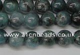 CAQ602 15.5 inches 8mm round aquamarine gemstone beads