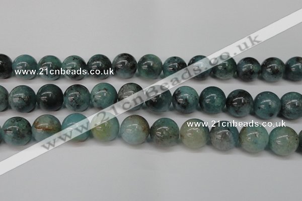 CAQ606 15.5 inches 16mm round aquamarine gemstone beads