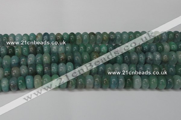 CAQ613 15.5 inches 7*12mm rondelle aquamarine gemstone beads